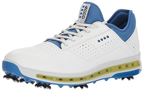 ECCO Men's Cool 18 Gore-Tex Golf Shoe, White/Dynasty, 8 M US