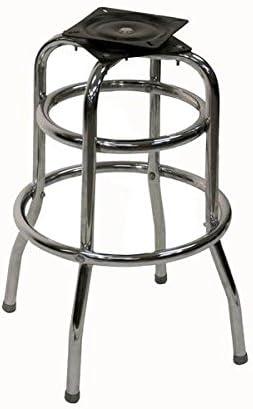 American Tables & Seating SR-CF 2 Ring Chrome Frame Swivel Bar Stool Base, Welded 1" Chrome Plated Round Steel Tubing, 14" x 14" x 25"