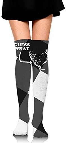 Women's Knee High Sport Long Sock Guess What Chichen Butt For Running Sport Long Stockings