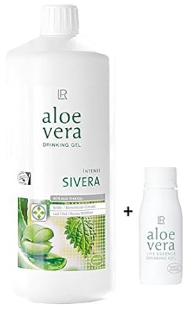LR Aloe Vera Drinking Gel Sivera 1000 ml plus Aloe Vera Rotationsflasche (unbefüllt) für unterwegs, 90 ml