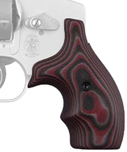 Hogue 61669 S&W J Frame Round Butt Grip, Bantam G-10 G-Mascus Red Lava