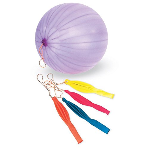 E-lishine Fun-Filled Balloons Neon Punch Balls with Rubber Band Handle(12 Piece 18