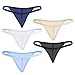 Closecret Men Cotton Underwear Stretchy T Back G-String Thongs (Pack of 5, Assorted)