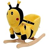 Qaba Kids Plush Rocking Horse-Style Bumble Bee Theme Chair