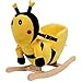 Qaba Kids Plush Rocking Horse-Style Bumble Bee Theme Chair