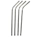 MIU COLOR Reusable Drinking Straws - Washable NON-TOXIC Stainless Steel and Set of 4, including a straw clean brush