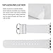 Fullmosa Leather Bands Compatible with Apple Watch Band 49mm 46mm 45mm 44mm 42mm for Men Women, Top Grain Genuine Leather Strap for iWatch Ultra 2/Ultra/10/9/8/7/6/5/4/3/2/1/SE2/SE, White/Silver