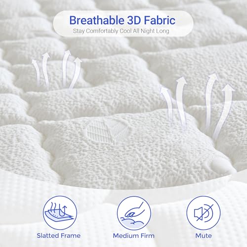 dosleeps Single Mattress 3FT | 10.6" Extra Thick Memory Foam & Pocket Sprung | 9-Zone Orthopedic Support, Breathable Cover, Motion Isolation,Medium Firm,Edge Support 90x190x27cm
