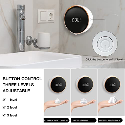 Automatic Soap Dispenser, 3 Level Adjustable Touchless Foaming Soap
