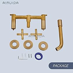 Airuida Solid Brass Antique Brass Widespread