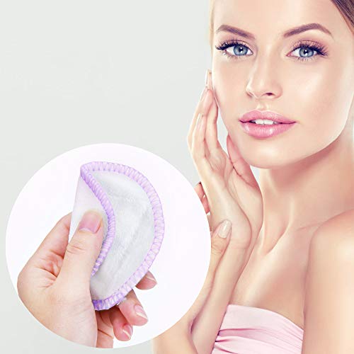 Bamboo Reusable Makeup Remover Pads - Colored, 18 Pack - Ethical Nourishing Skincare Sources from Nature to Reduce Waste - Large Makeup Remover Pads Multi-Pack + Bonus Gifts