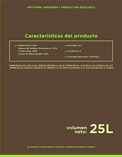 SUSTRATO HUERTO Urbano (Humus de lombriz + Turba Rubia + Arena de ...