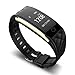 Diggro S2 Smart Bracelet Sports Fitness Tracker Heart Rate Sleep Quality Monitor Call/SMS Reminder IP67 Waterproof for Android IOS (Black+White Band)
