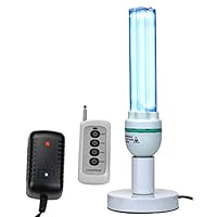 UV Germicidal Light Remote Control Timer 36 Watt Table Lamp Disinfection Air Ozone & Free UVC Light. (UVC Lamp Ozone Free)