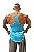 Physique Bodyware Mens Blank Y Back Stringer Tank Top. Built In America (Small, California Blue)