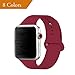 YANCH Compatible with for Apple Watch Band 42mm 44mm, Soft Silicone Sport Band Replacement Wrist Strap Compatible with for iWatch Nike+,Sport,Edition,S/M,Rose Red