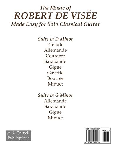 The Music of Robert de Visée Made Easy for Solo Classical Guitar: Includes Suite in D Minor and Suite in G Minor - Image 3