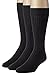 Sportoli Men's 3 Pack Soft Ribbed Knit Classic Cotton Mid-Calf Crew Dress Socks