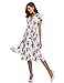 Floating Time Women's Floral Print Short Sleeve Midi Wrap Dress(S, CF42583-3)