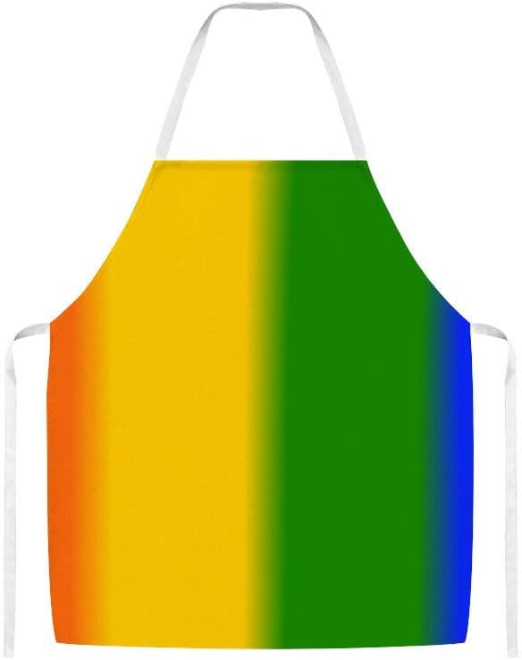 Kitchen Cooking Apron Soft Chef Aprons for Women Men - Gay Pride Flag Unisex Apron for Crafting BBQ Drawing Outdoors
