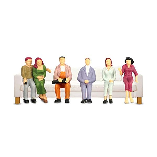 Perfeclan 1: 75 1: 200 Kunststoffzug Painted People Figures Park Sitzmodell , 1:75 – Bild 7