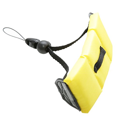 CamDesign Waterproof Yellow Float Camera Wrist Strap Compatible w/ Underwater Camera GoPro Hero 4,3+,3,2,1/Panasonic Lumix/Nikon COOLPIX/Canon PowerShot D20/Fujifilm FinePix/iPhone 4-6/Samsung Galaxy