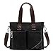 ToLFE Women Top Handle Satchel Handbags Tote Purse Shoulder Bag (Black)