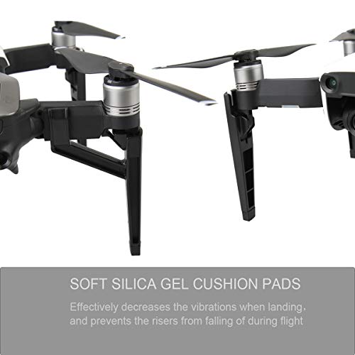 RCGEEK Compatible DJI Mavic Air Landing Gear Feet Leg Extenders Height Extending Kit with Silicon Shockproof Foot Cushion Compatible with DJI Mavic Air Drone, 1 Set (for Mavic Air)