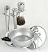 Shaving Gift Set with Badger Brush, Stand, Soap Bowl, Bowl Cover and Mirror and Mach 3 Razor Handle. Silver Plated, Great Fathers Day or Christmas Gift.