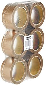 Scotch Packing Tape Brown 6 Rolls Ideal For Boxes Parcels Packaging view 3