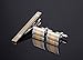 Two Tone Golden Cufflink and Tie-Clip Set in Gift Box-Timeless Design-Classic and Fashionable Gift