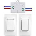 Cerhot Self Powered Wireless Light Switch Kit Remote Light Switches Wireless No Wiring No Battery Kinetic Light Switch Wireless Radio Wall Switches for Home Lighting