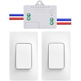 Cerhot Self Powered Wireless Light Switch Kit Remote Light Switches Wireless No Wiring No Battery Kinetic Light Switch Wireless Radio Wall Switches for Home Lighting