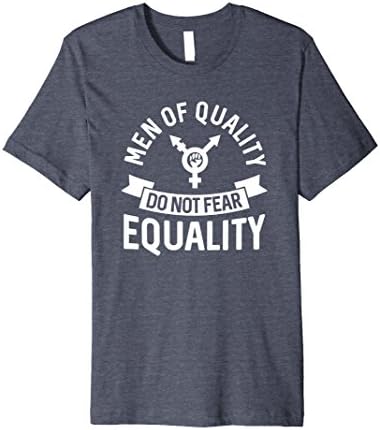 Mens Men Of Quality Do Not Fear Equality - Feminist T-Shirt 3XL Heather Blue