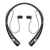 Bluetooth Headphones, Best Wireless Sports Neckband Designed Earphones w/ Mic HD Stereo Sweatproof Earbuds for Gym Running Workout 8 Hour Battery (Black)