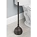 MetroDecor mdesign Toilet Bowl Brush, Plunger/Toilet Paper Holder/Oval Wastebasket Trash Can, Bronze, Set of 4