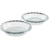 Pyrex 2-Pack Easy Grab Glass Pie Plate, 9.5-Inch
