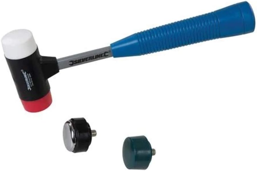 Silverline 633905 4 Köpfe in 1 austauschbaren Schlägel Ø 37 mm ,Mehrfarbig