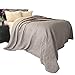 Lavish Home Gray Quilt Coverlet- for King Size Beds-Basket Weave Quilted Pattern-Soft & Lightweight Bedding for All Seasons- Solid Color Bedspread