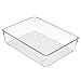iDesign Rain Plastic Storage Organizer Bin, Container for Bathroom, Bedroom, Vanity, Kitchen Storage, 12