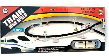 Hardik Toys Remote Control Train Toy Set with Flyovers Track (Multicolor)