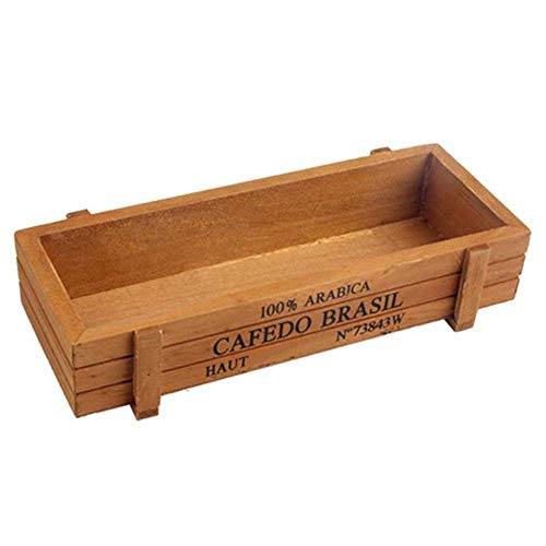 Kisten rechteckig Tisch Blumentopf Garten Deko Vintage Sukkulenten Pflanzkasten Holztopf Gartenarbeit Gerät