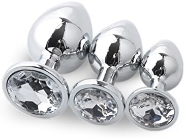 Aybloom 3PCS Stainless Steel with Jewelry Sexy Stimulation Toys for Adult(Transparent)