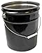 Vestil PAIL-STL-RI-UN Steel Pail with Handle, 5 gallon Capacity, Black