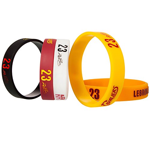 E SELECT Basketball Rubber Silicone Wristbands Bracelet, 5PCS (Series 2)