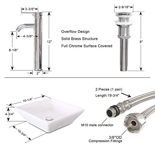eclife 24” Bathroom Vanity Sink Combo Brown Modern Stand