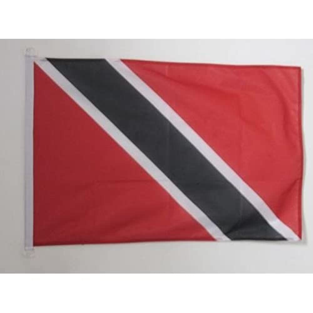 AZ FLAG - Trinidad and Tobago Flag - 2x3 Ft - For Outdoor - Tobagonian Banner Knitted Polyester with Two Plastic Rings - Fade Resistant - Vivid Colors - 2' x 3' Feet - 90x60 Cm