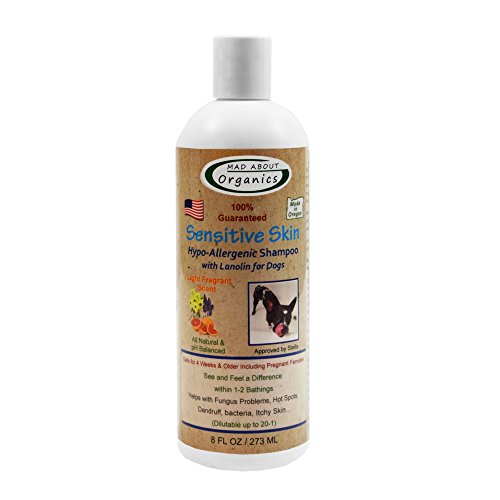 Mad About Organics All Natural Dog Puppy Sensitive Skin Hypo-Allergenic Shampoo Concentrate 8oz