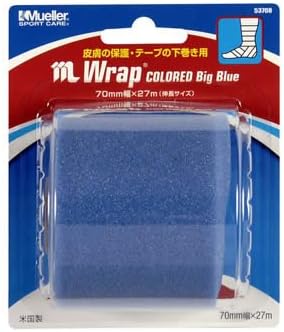 Amazon Mueller ミューラー Mラップ カラー ビッグブルー ブリスターパック Mwrap Colored Big Blue Blister Pack 70mm 1個入り アンダーラップ ブルー ミューラー Mueller テーピング用品