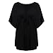 ZANZEA Women Sexy Loose V-Neck Batwing Sleeve Tunic Short Sleeve Tops Blouse